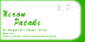 miron pataki business card